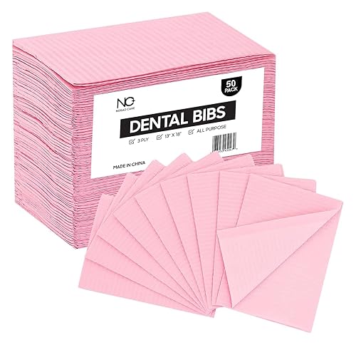 Miniatura 10 de Baberos dentales desechables de 13 x 18 pulgadas, paquete de 125 baberos dentales suaves e impermeables para pacientes médicos, cubiertas de