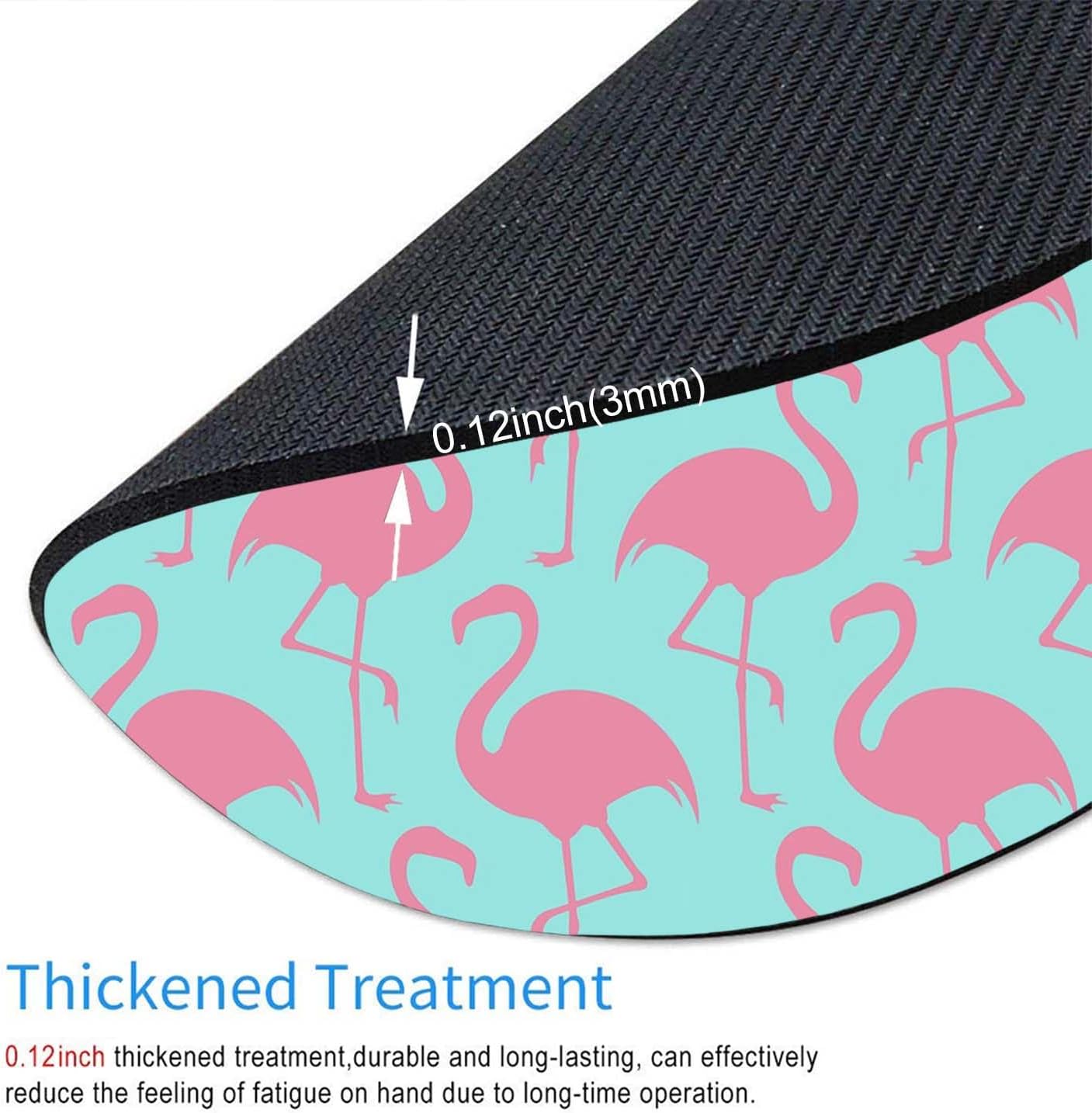 Mouse Pad, Pink Flamingos Mouse Pad, Washable Round Cloth Mousepad for Gaming Office Laptop, Non-Slip Rubber Cute Computer Mouse Pads for Wireless Mouse, Cute Mouse Pads for Desk 7.9×7.9×0.12 inches image 4