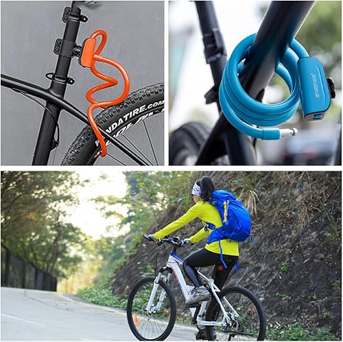 Miniatura 7 de Candado de bicicleta resistente, cable de bloqueo portátil para cochecitos de bicicleta eléctricos