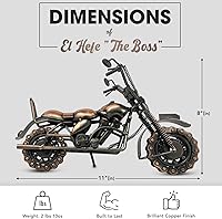 Vista 5 de Scrap Cycles - Modelo de motocicleta de metal hecho a mano, regalo único para motociclistas, coleccionable, para entusiastas de los motociclistas