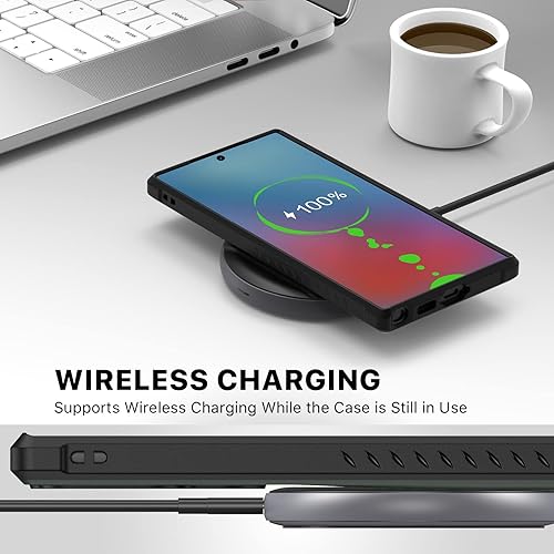 Miniatura 5 de MyBat Pro Beyonder Series - Funda para Samsung Galaxy S23 Ultra con soporte (6.8 pulgadas), protección de grado militar, delgada, duradera, dura, a