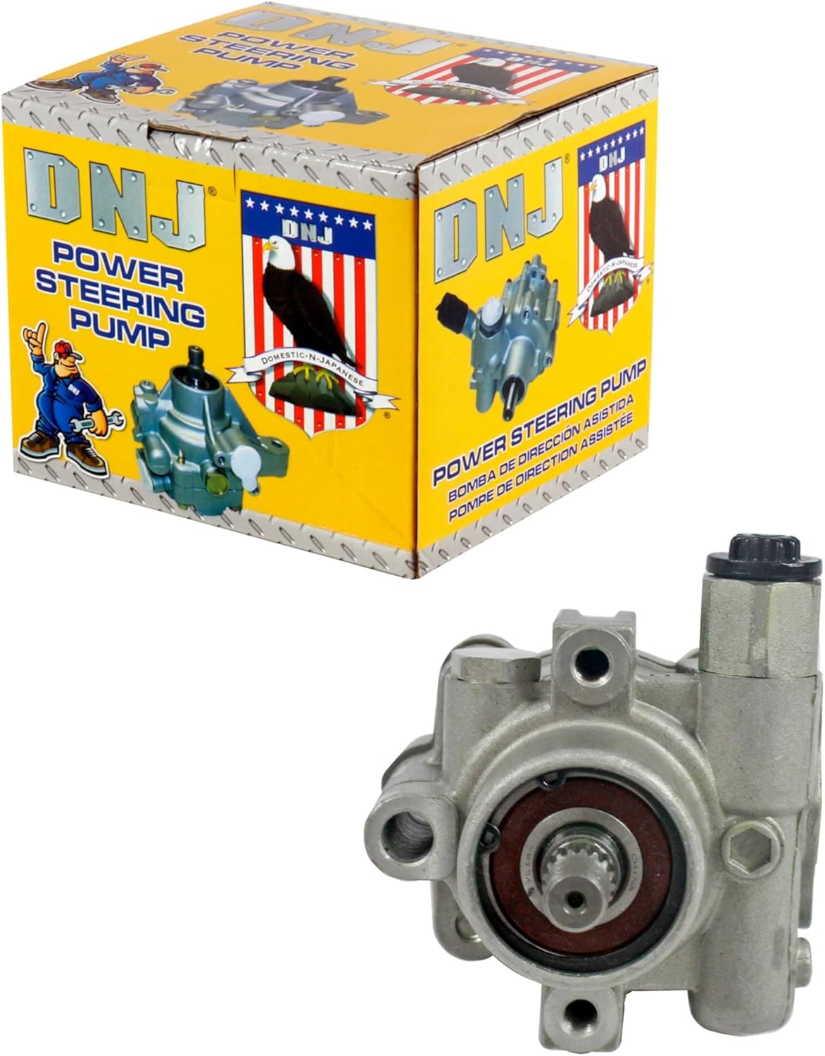 DNJ PSP1254 New Power Steering Pump for 1998-2002 Nissan 200SX Sentra 1.6L-1.8L L4 16V DOHC 1597cc