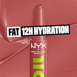 NYX Professional Makeup Fat Oil Slick Click, Lightweight, Buildable Pigmented Vegan Lip Balm - Profile Pic (Pink)