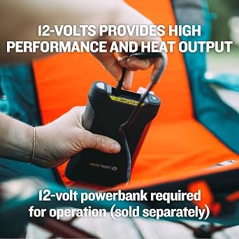 Ignik Backside 12-Volt Powered Heated Seat Pad, Regular, Orange/Blue