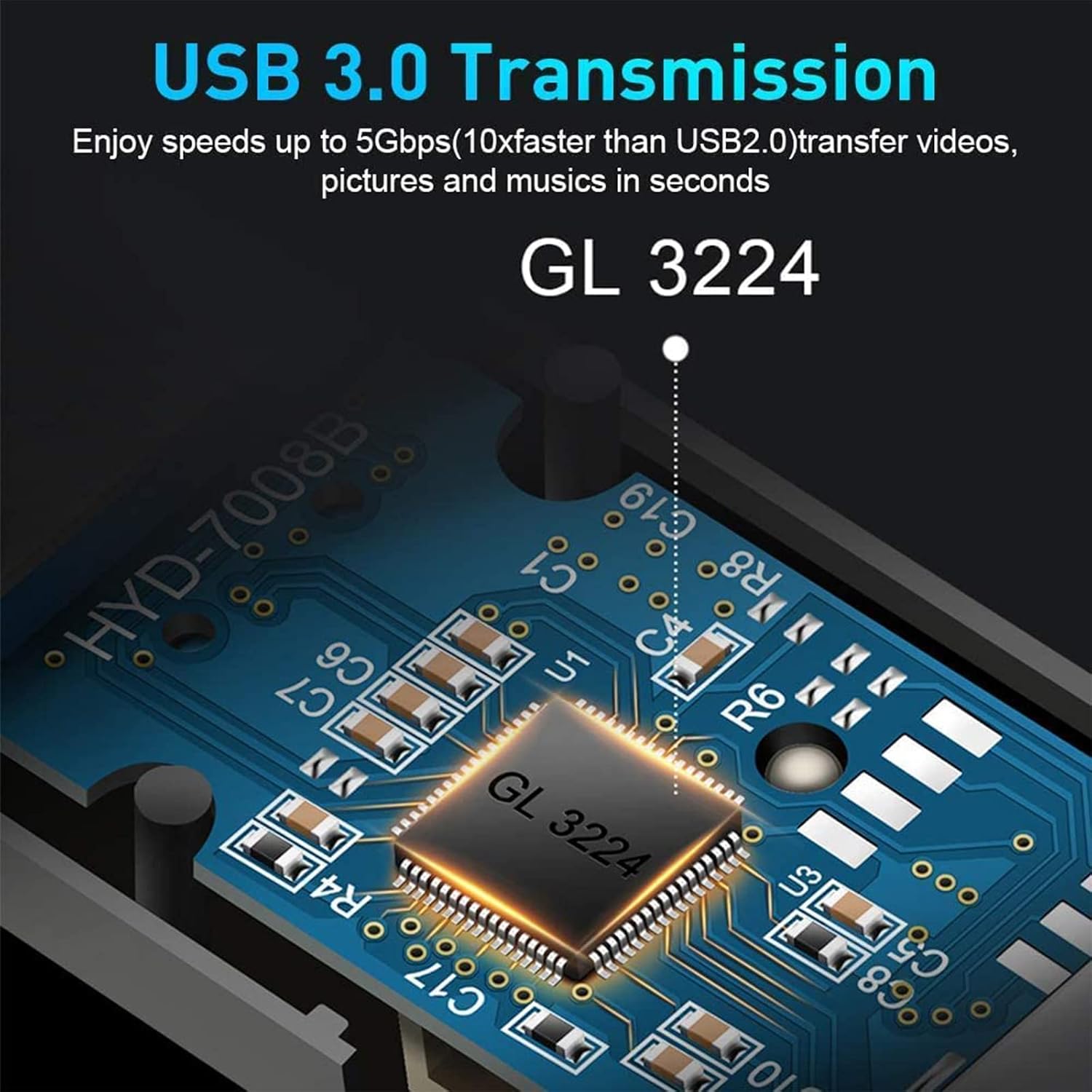 USB 3.0 SD Card Reader, Rocketek 2 Slots Memory Card Reader with a Build-in Micro SD Card Cap for SDXC/SDHC/UHS-I SD Cards, TF/Micro SD Cards Reader - Take It as a USB 3.0 Flash Drive