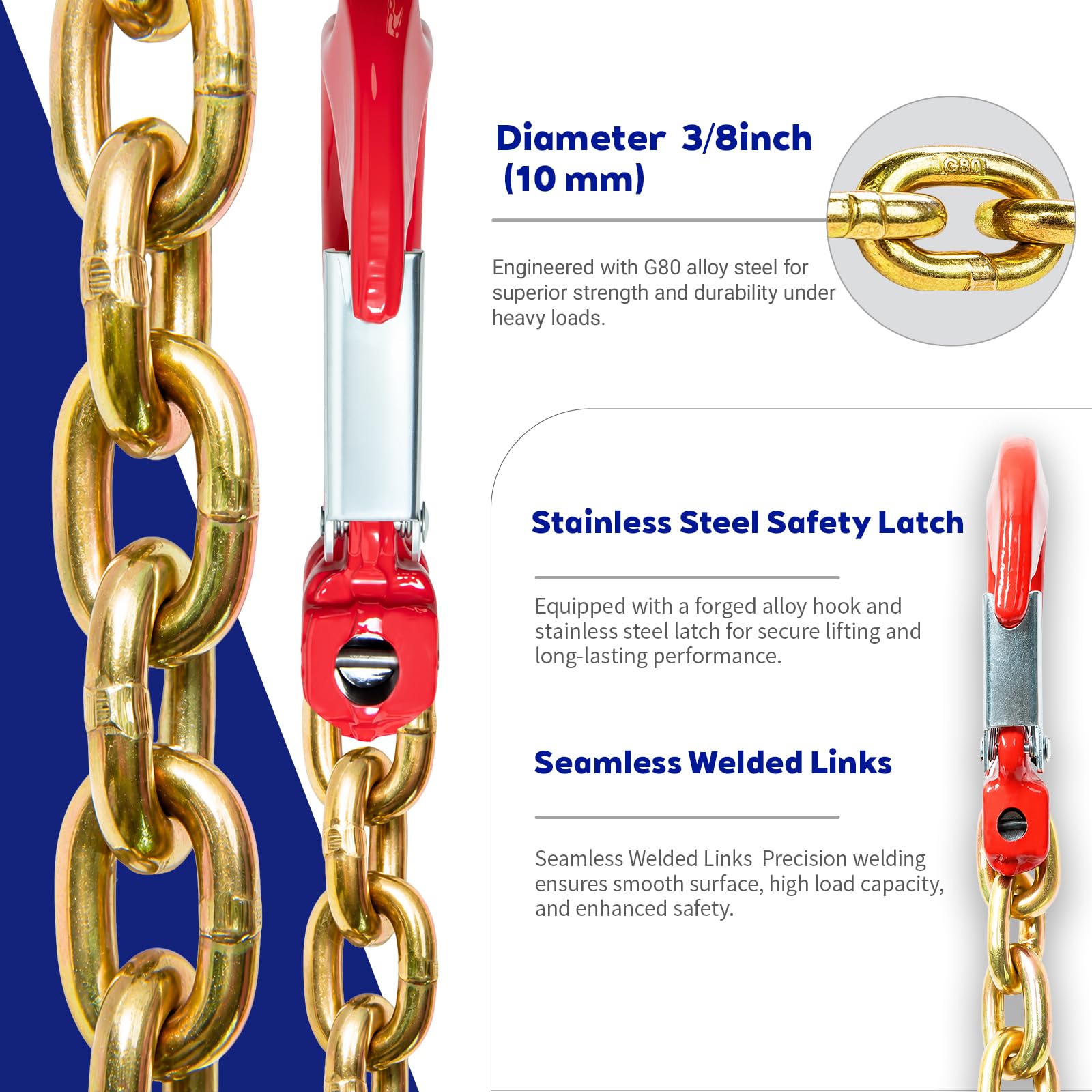 G80 Lifting Chain - 6600lb Capacity -6