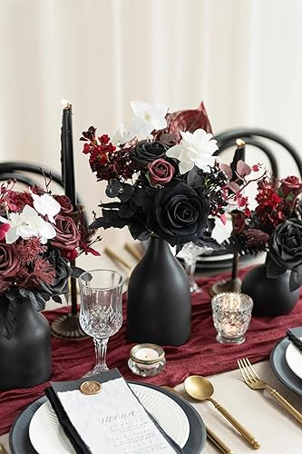 Miniatura 55 de Ling's moment - Juego de flores artificiales para manualidades, ramos de boda, centros de mesa, arreglos de novia, fiestas y decoración del hogar