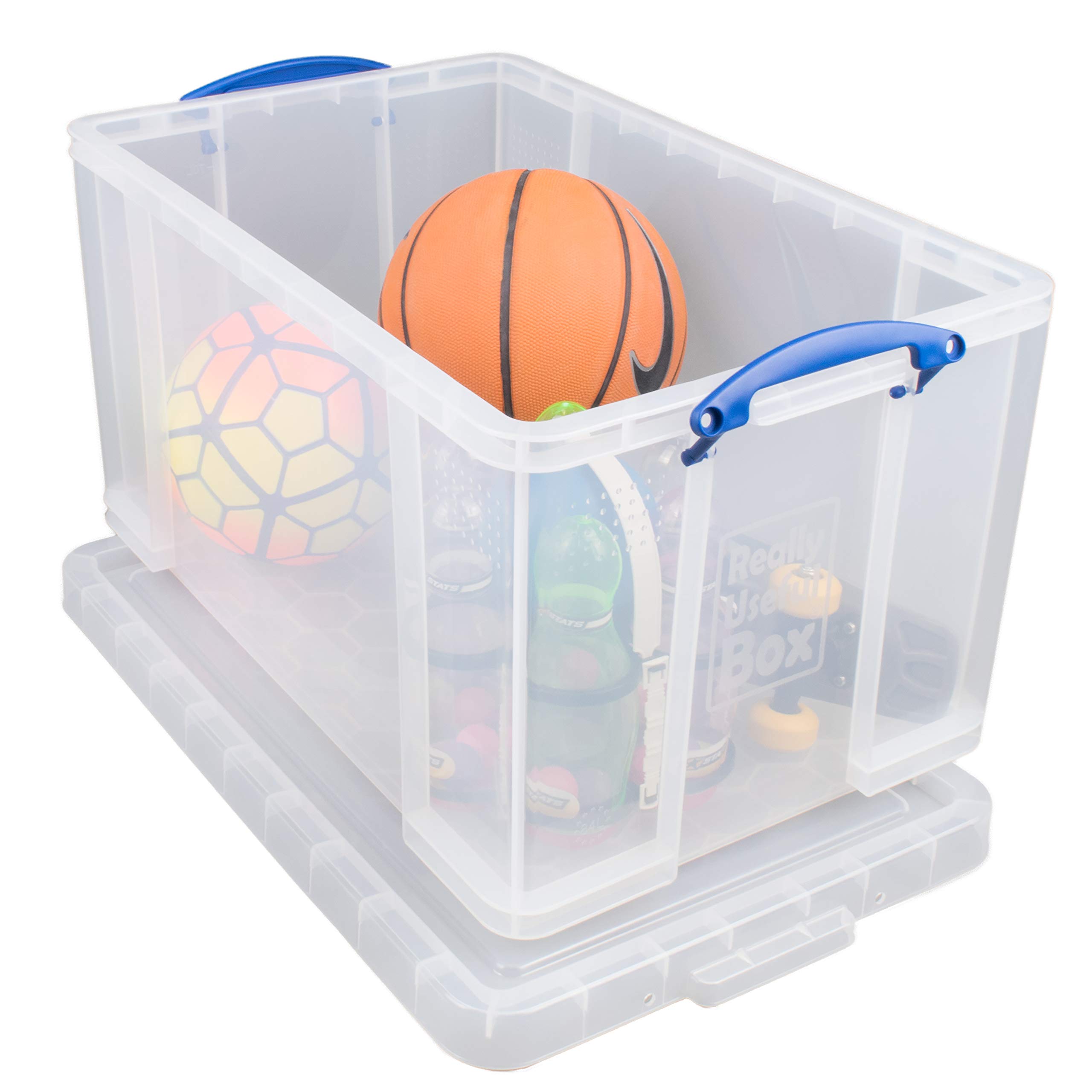 3 Stück Really Useful Box 84C 84 Liter Box Transparent Aufbewahrungsbox Behälter Stapelbar 710x440x380 mm