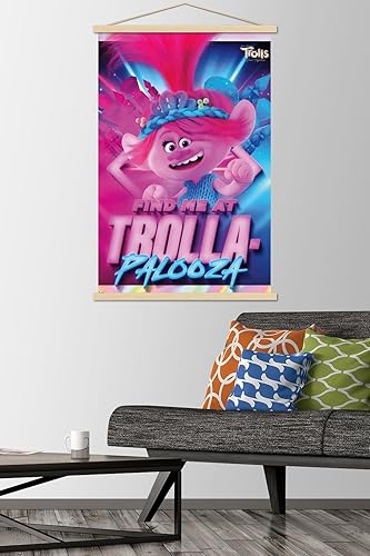 Miniatura 9 de Trends International Trolls Band Together - Póster de pared de amapola, 22.37 x 34.00 pulgadas, paquete de impresión premium y colgador negro