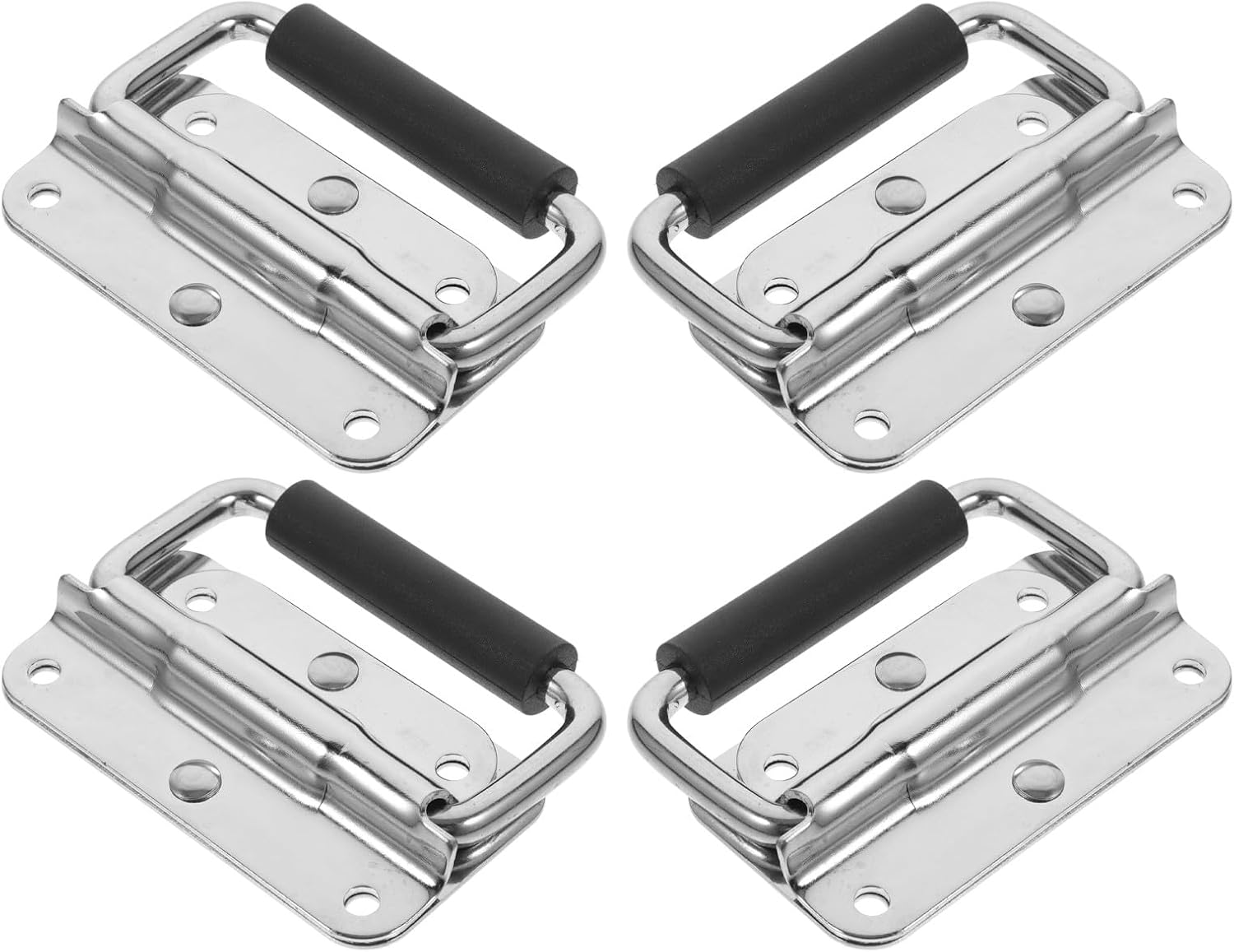 4Pcs Industrial Iron Case Handles 104Mm Surface Mounted Toolbox Chest Handles Replacement for Storage and Equipment Cases