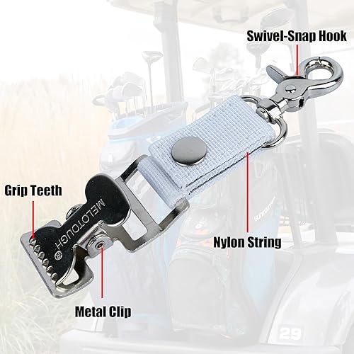 Miniatura 5 de MELOTOUGH Clip para guantes de golf, clips para cinturón con pinzas de cocodrilo para guantes de trabajo, guantes de construcción, accesorios de golf