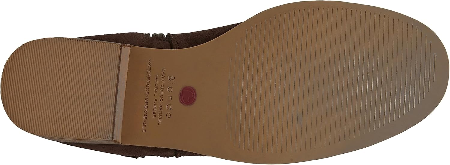 Blondo Women's Liam Waterproof Ankle Boot, Chocolate Suede, 8 M US