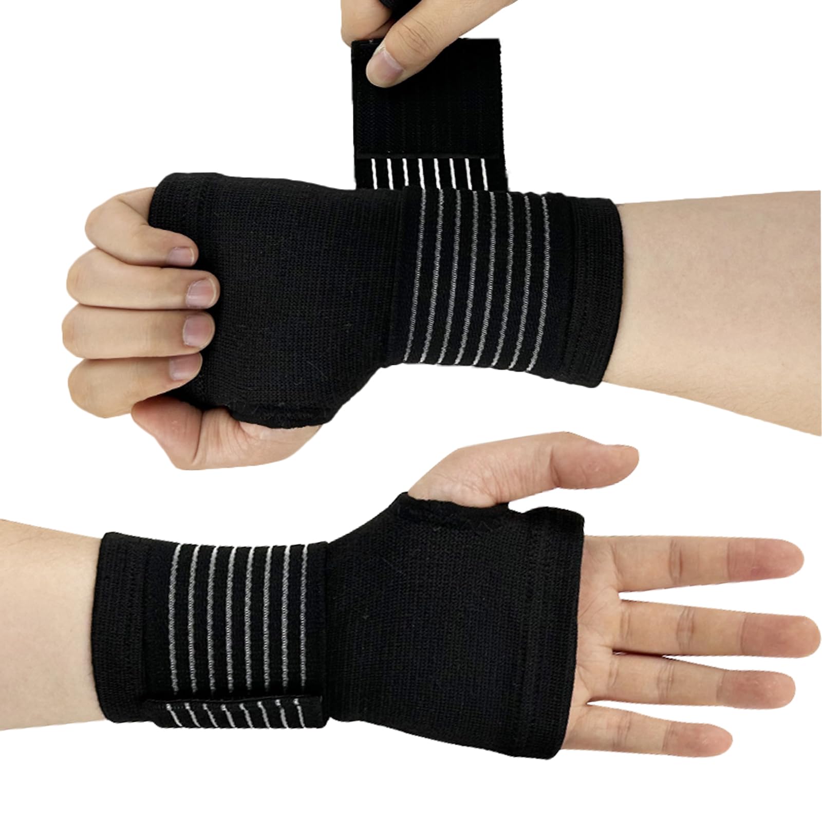 Bcautay Handgelenkstütze, 2 Stück Wrist Bandages für Karpaltunnel | Flexibel-Handgelenkschiene Einstellbar Klettverschluss Handbandage für Sport und Alltag, Atmungsaktiv wrist wrap