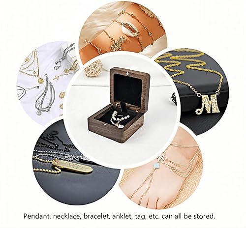 Miniatura 5 de Caja de collar de madera caja de regalo para su caja de collar hombres pequeñas cajas de collar para joyería regalo collar joyas cajas de regalo