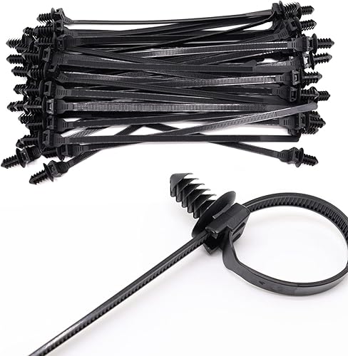 Benliu - 30 bridas de nailon para montaje a presión, 8.3 x 0.2 pulgadas, de nailon resistente con bloqueo automático, surtido para atar cables en