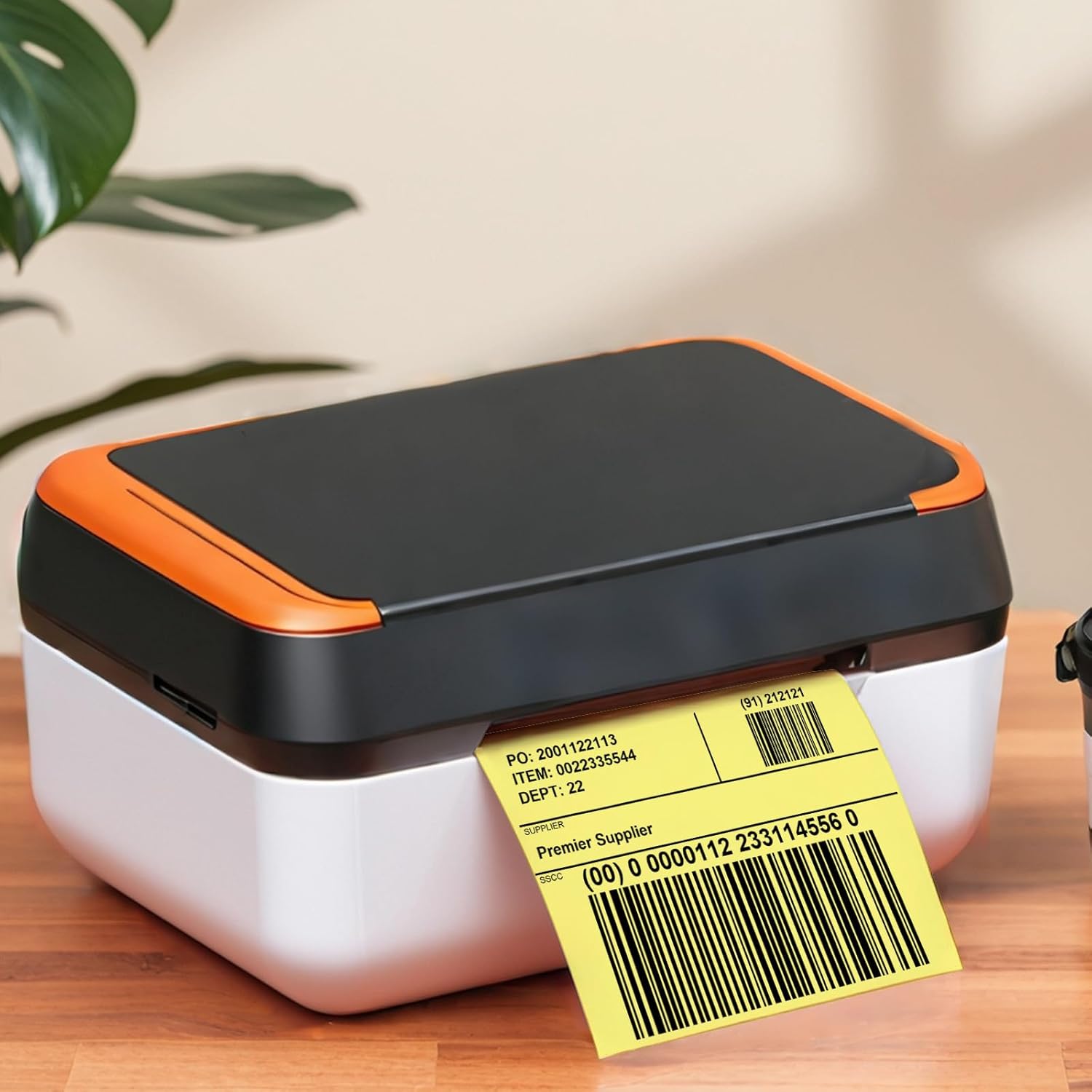 Thermal Mailing Labels 4"x 6" Fanfold Yellow Vinyl Stickers Self-Adhesive Waterproof Direct Printing Label Paper for UPS Address Shipping Postage Barcode 250 PCS - Image 3