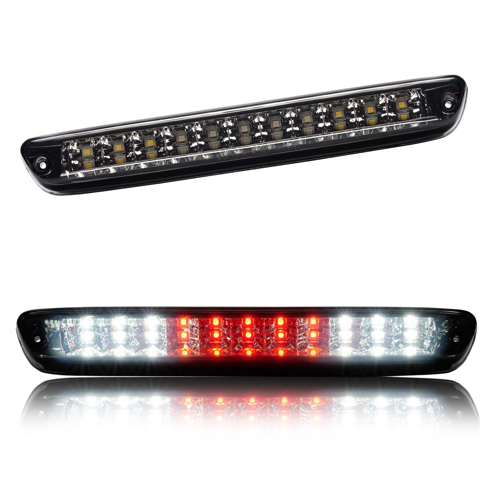 Third 3rd Brake Light LED for 2004-2012 Chevy Colorado, High Mount Rear Brake Lights Assembly for 04-12 GMC Canyon, Waterproof Center Cab Cargo Lamp Stop Light (Smoke)