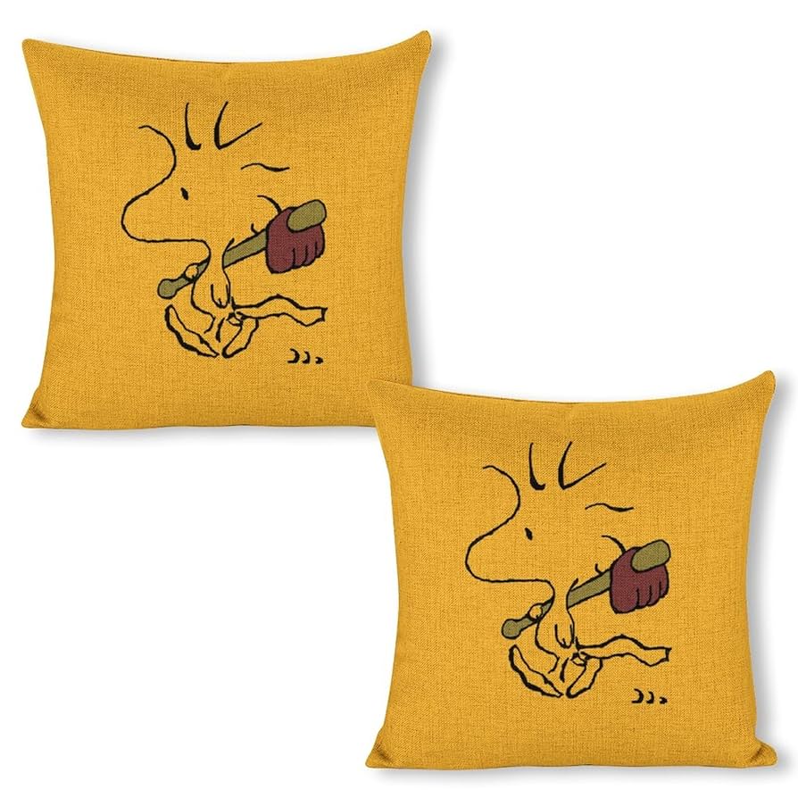 ヴィンテージ スヌーピー クッションカバー 2セット PEANUTS×SPORTS WEAR by JSF】別注 KNIT CUSHION クッション