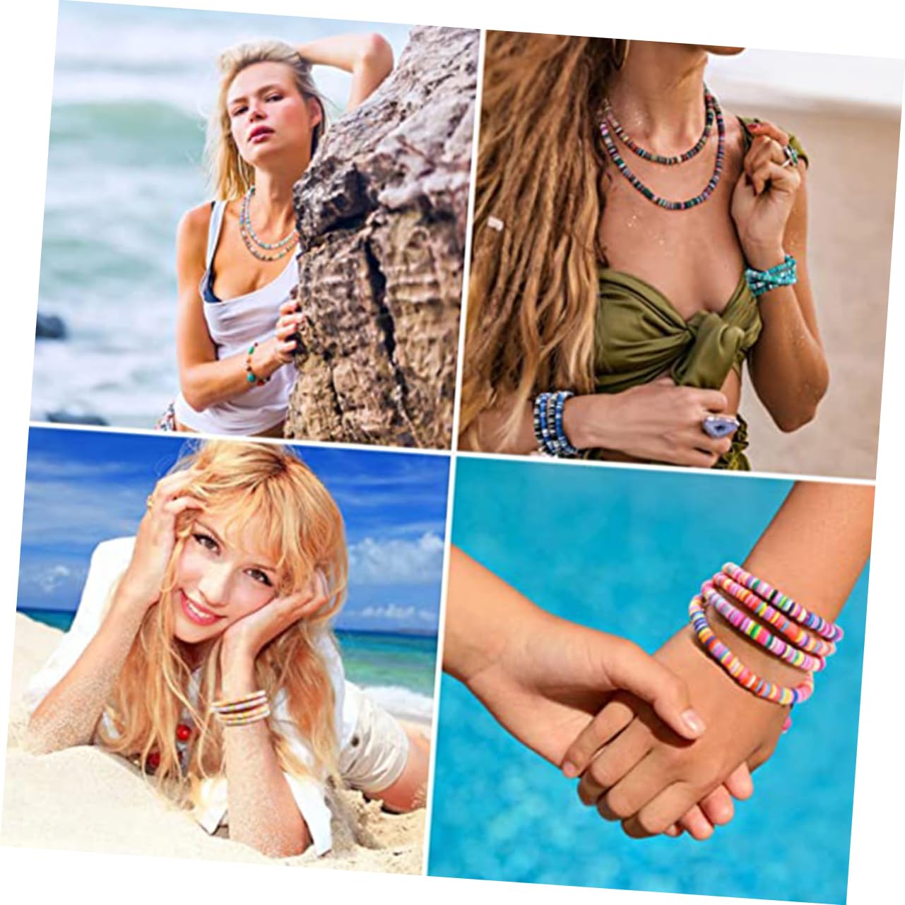 Gatuida Kit De Fabrication De Bracelets Argile Avec Perles De Bricolage Pour Bijoux Colliers Et Décoration
