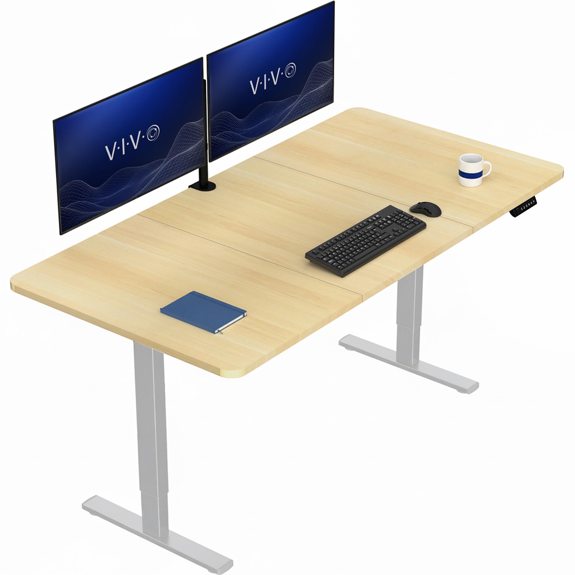 VIVO Light Wood 71 x 36 in Standing Desk, DESK-KIT-1G7C-36