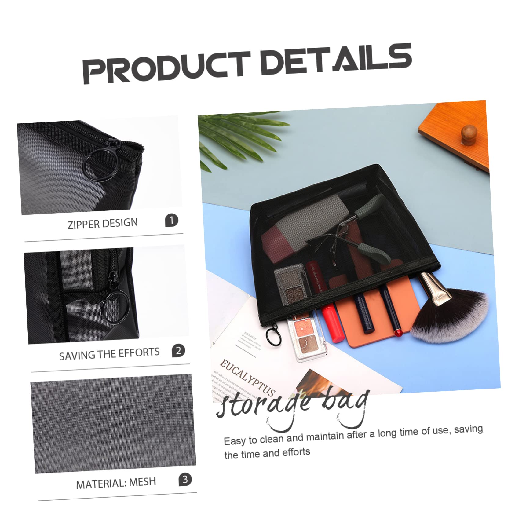 ABOOFAN 10piezas Bolsa De Almacenamiento De Cosméticos De Transparente para Organizador De Artículos De Aseo para Hombres De Gran Capacidad Neceser De Ducha y Accesorios De