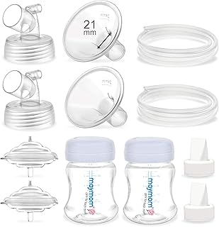 Maymom Pump Parts Work with Spectra S2 Spectra S1, 19mm Flange Valve Tube Bottle Backflow Protector, Not Original Spectra S2 Accessories Spectra Duckbill Valve Spectra Bottle Spectra Flange (19mm)