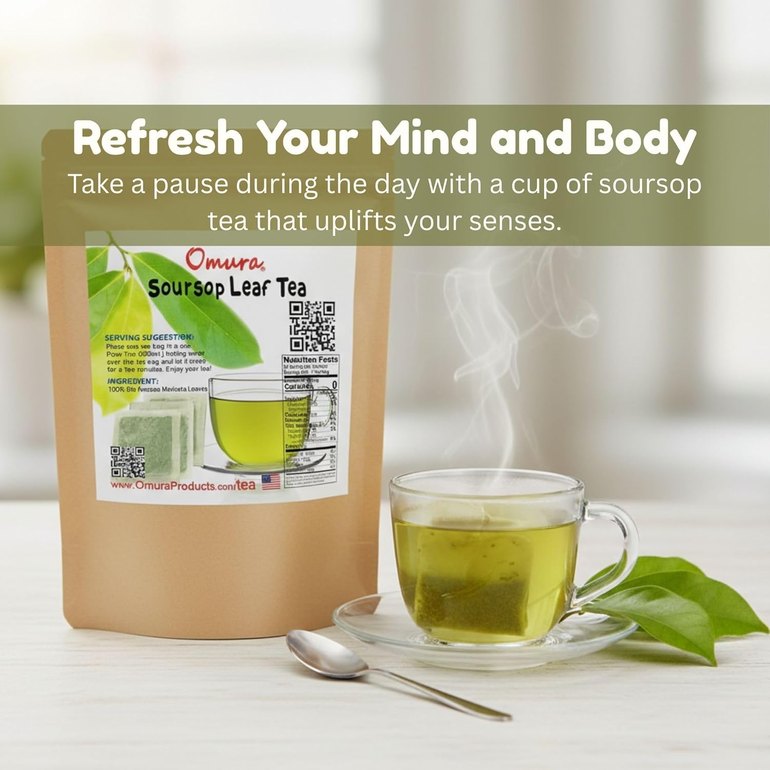 Omura SOURSOP Leaf TEA (100 Tea-Bag)