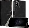 Case for Samsung Galaxy M31S, Flip Premium PU Leather Cover with [Kickstand][Card Holder][Shockproof TPU] Compatible with Galaxy M31S - Black