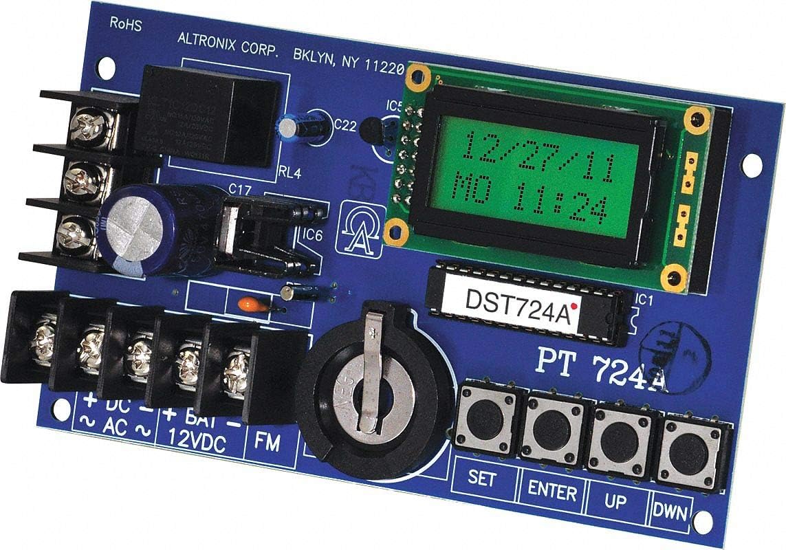 ALTRONIX PT724A 10 Holiday, 12'24 VDC' VAC Operation, 24 Hour, -365 Day, Timer