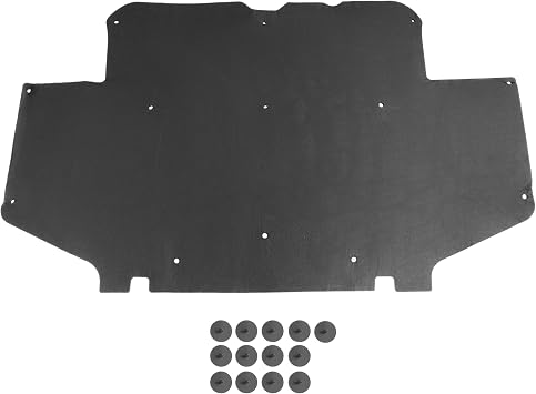 Hood Insulation Compatible with 1995-2000 Toyota Tacoma Pad 1/2" with Clips PlasticPET Black
