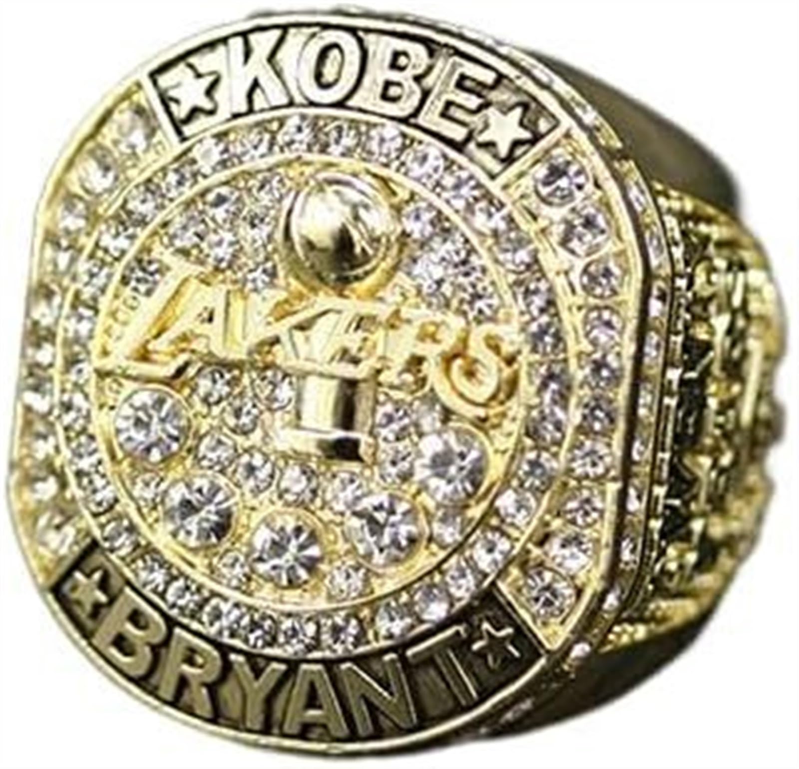 The Championship Ring Is A Replica Of The 2016 Lakers Retirement Ring. 20Th Anniversary, Commemoration, Matching Gifts From Fans With Kobe'S Merchandise, Gifts From Fans, Basketball ( Size : 13 )