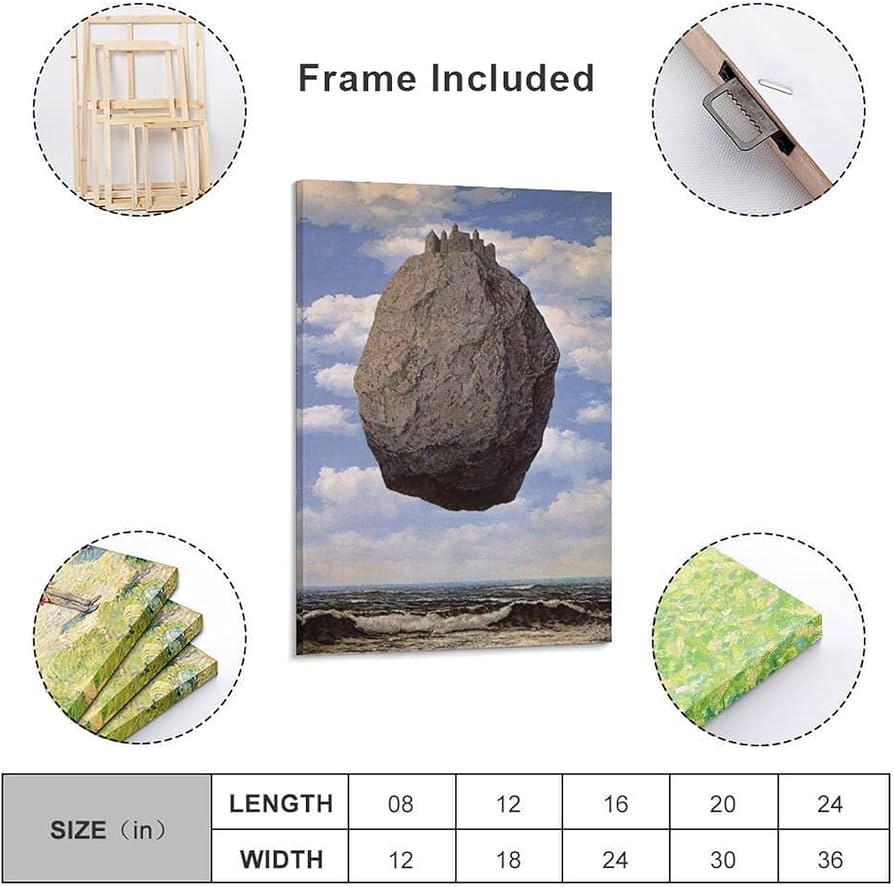 ルネ・マググリッド ピレネーの城 ジークレー Amazon｜Rene Magritte