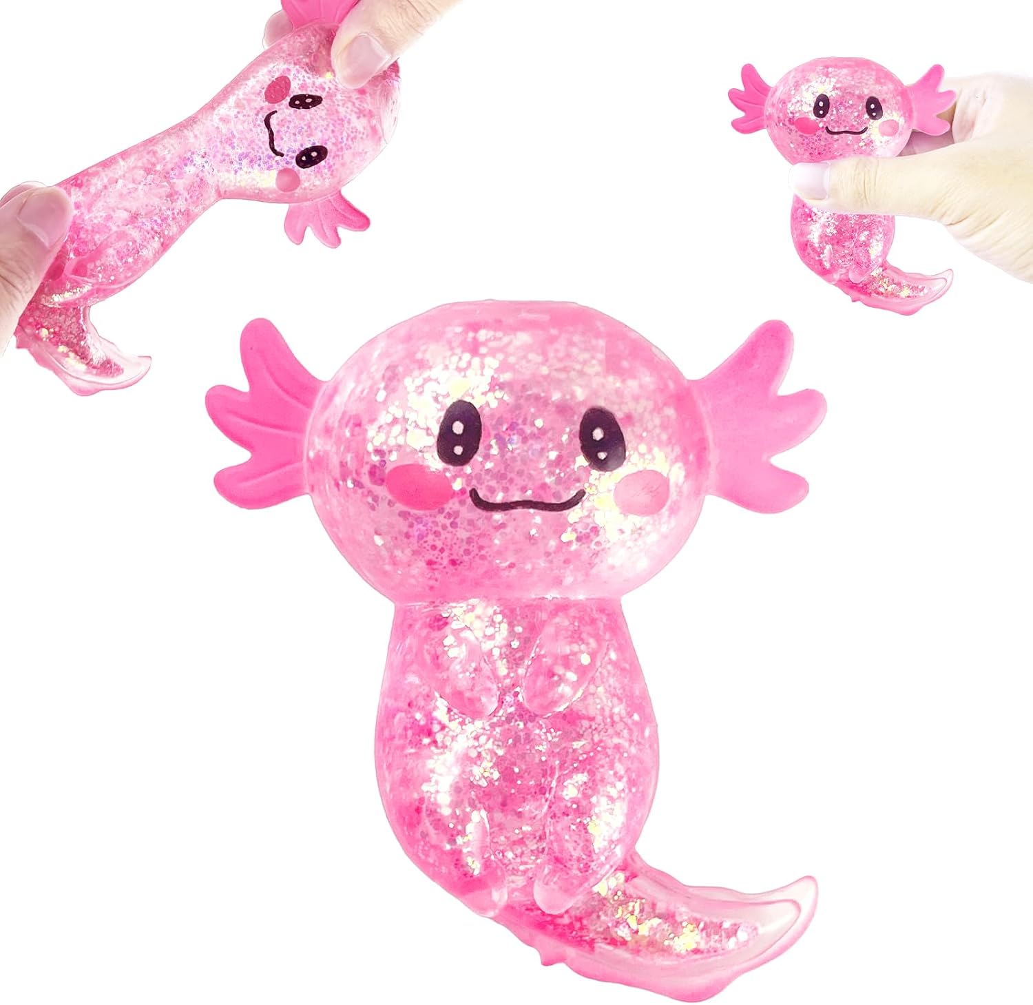 Pink Axolotl Squishy Toy, 1Pcs, Kids Age 3+