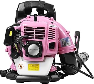 Washranp Soplador de hojas de mochila de gasolina, 52 CC, 550 CFM, soplador de hojas a gas de 2 tiempos, soplador de gasolina ligero, bonito soplador de hojas rosas para mujer, color rosa