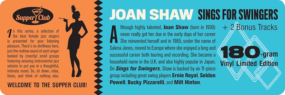 Joan Shaw - Sings For Swingers - Limited 180-Gram Vinyl with