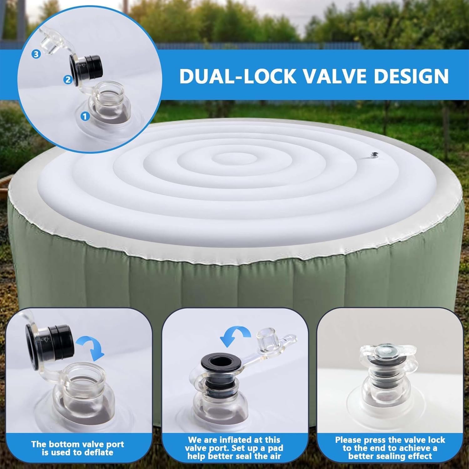 Universelle Bâches De Layz Spa Gonflable Ronde 1,6 M | FindTheDeal