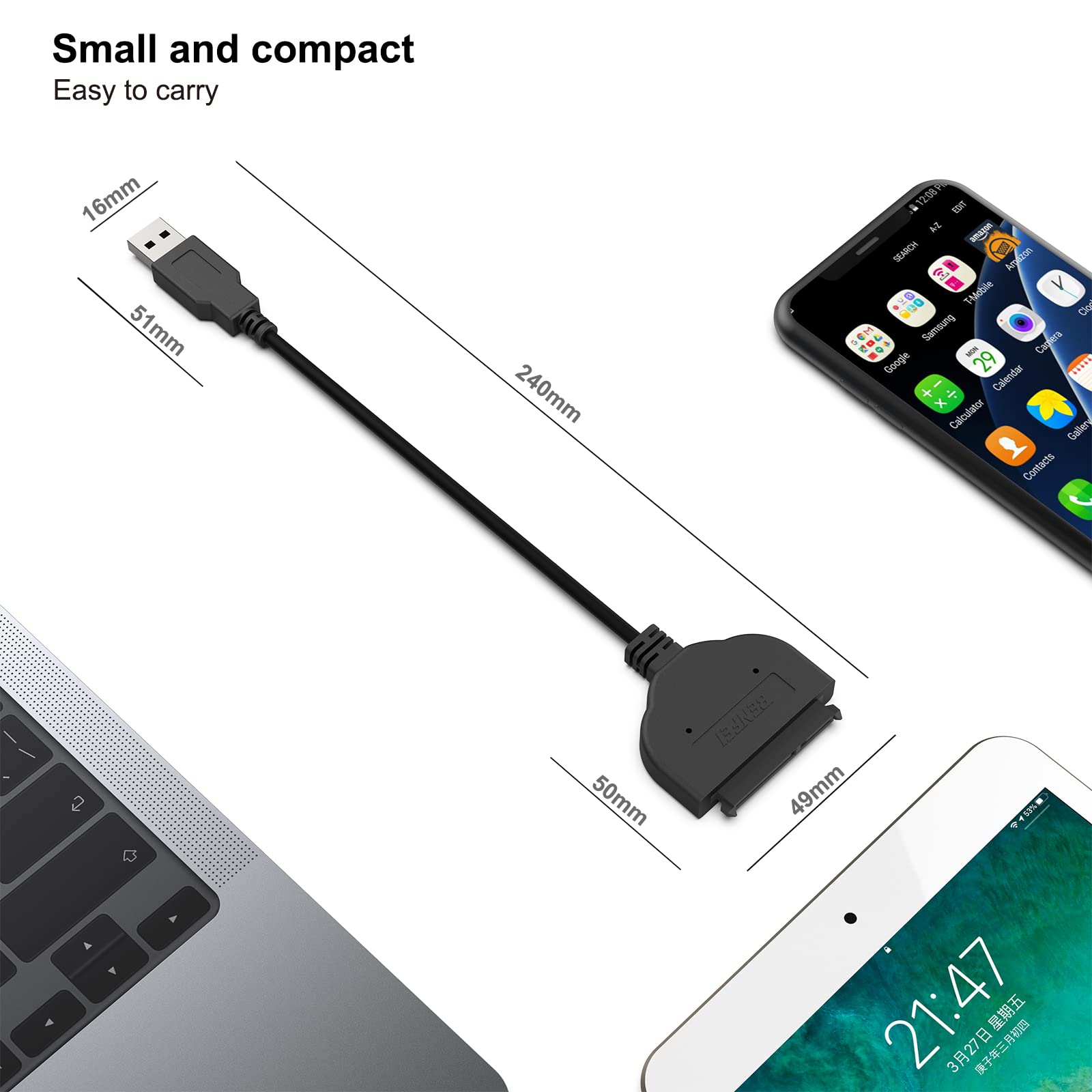 BENFEI SATA to USB Cable, BENFEI USB 3.0 to SATA III Hard Driver