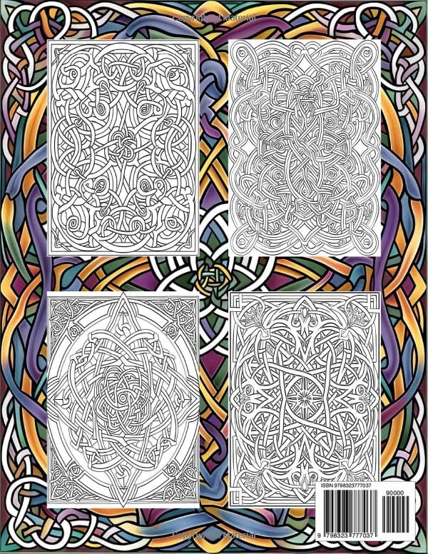 Celtic Knotwork & Spirals - 50 Celtic knots & Mandala Designs: Geometric Adult Coloring Book for Adult Coloring Stress Relief and Adult Coloring Book ... Art Therapy (Geometric Adult Coloring Books) - Image 2