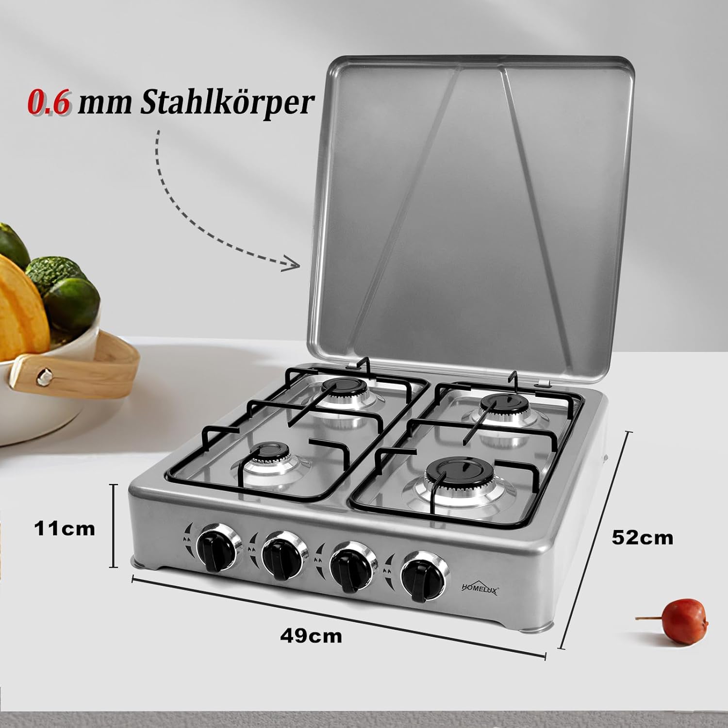 Dimensions of HOMELUX 4-Burner Outdoor Gas Stove