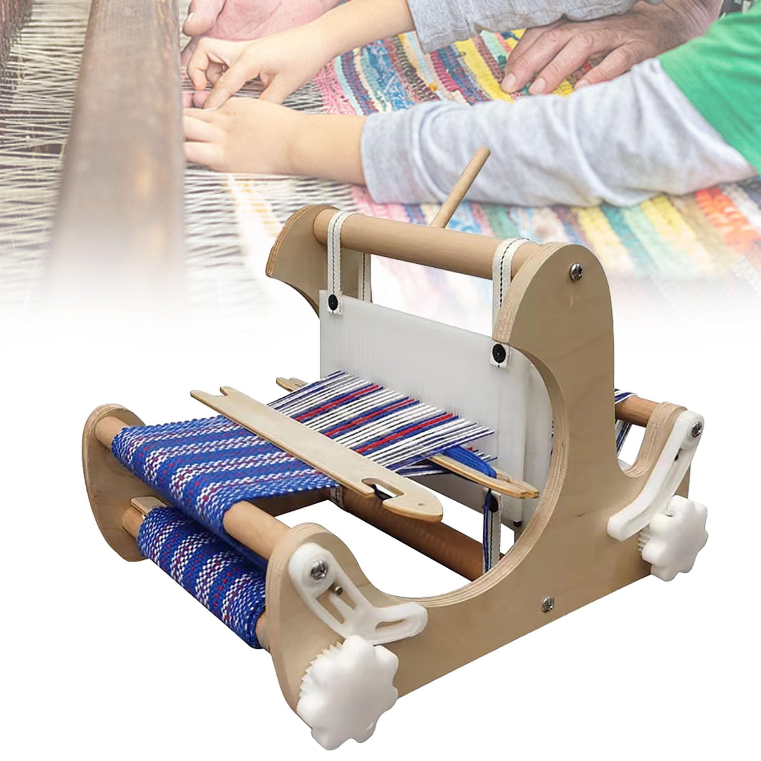 Desktop-webstuhl-Set Aus Holz, DIY-handstrick-webmaschine Mit Schiffchen Und Starren Weblitzen, Webbreite 20 cm, Webstuhl Für Kinder, Bastelset Für Anfänger, Kunsthandwerker