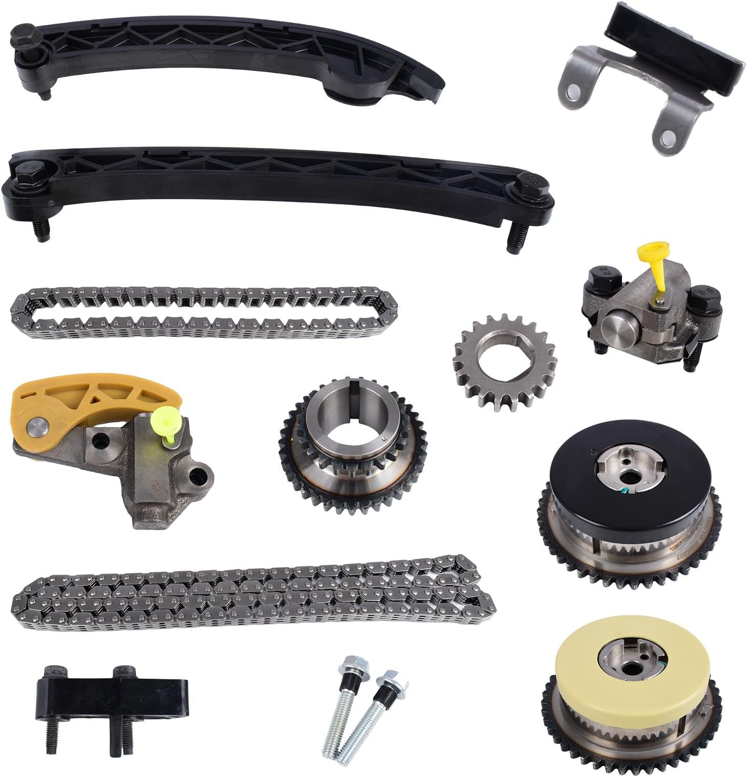 Timing Chain Kit & VVT Sprocket Compatible with 2013-2015 Cadillac ATS CTS, Chevrolet Malibu, Buick Regal 2.0L Turbo Engine Accessories - High-Quality Replacement