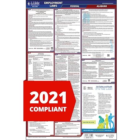 Amazon Com Al Labor Law Poster 2021 Edition State Federal And Osha Compliant Laminated Poster Alabama English Home Kitchen