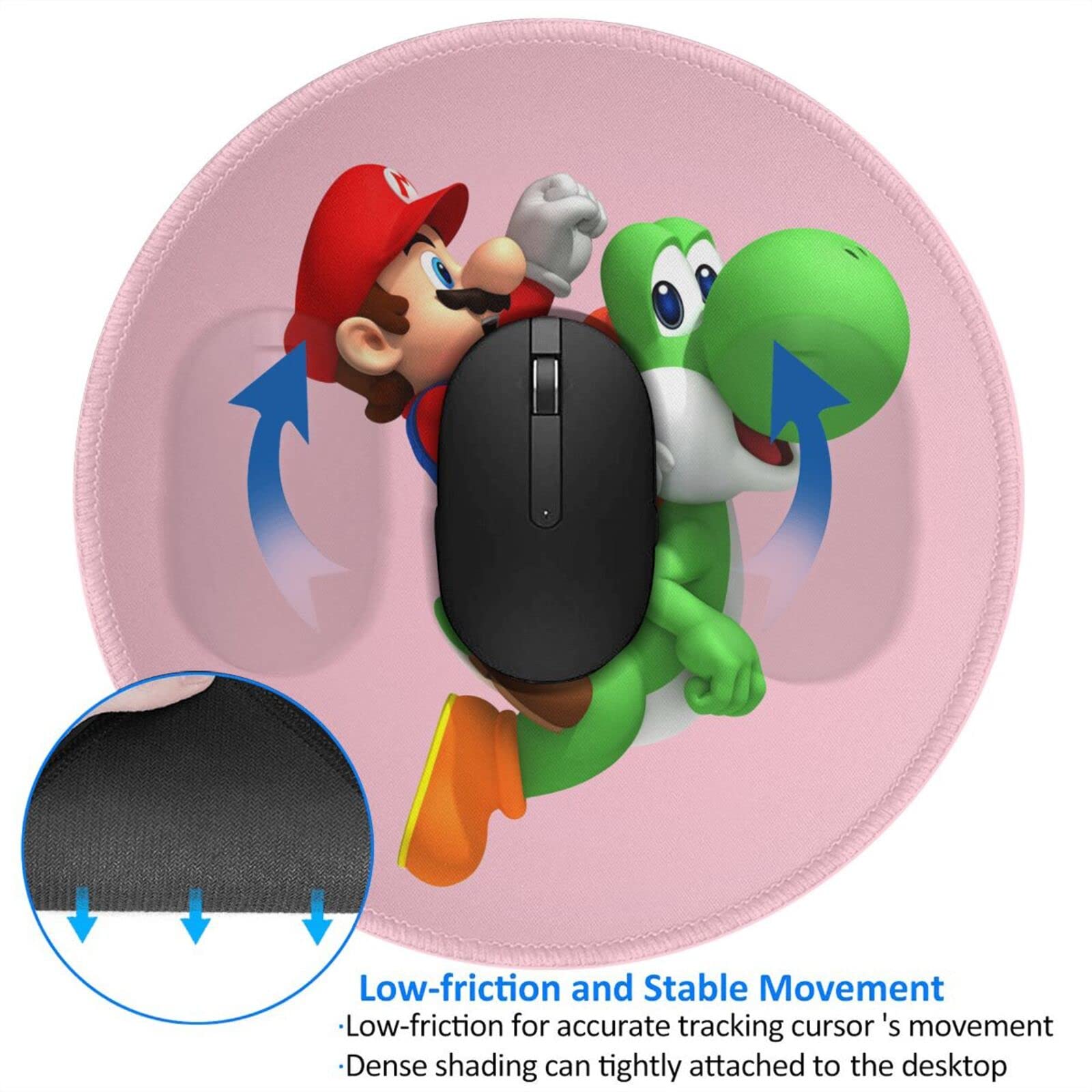 Amazon.co.jp: スーパーマリオ 丸形 ゲーミングマウスパッド かわいい