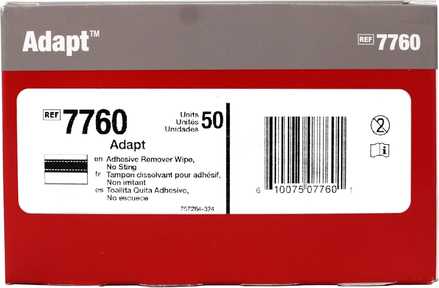 Hollister Adapt Adhesive Remover Wipes, 7760, 50 Count - 12 Pack