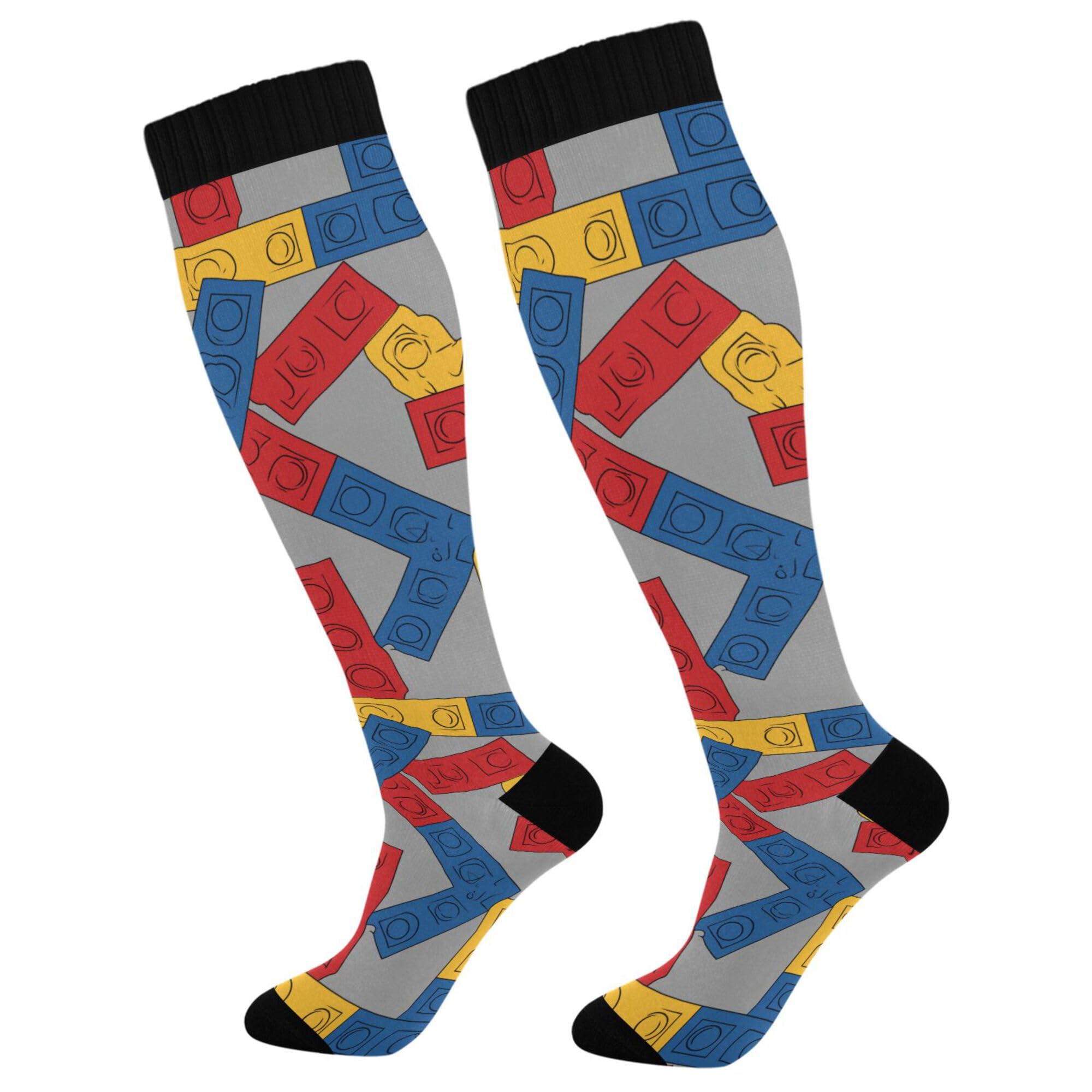 Compression Socks for Men and Women Circulation Wide Calf Knee High Socks Support for Running Medical Travel
