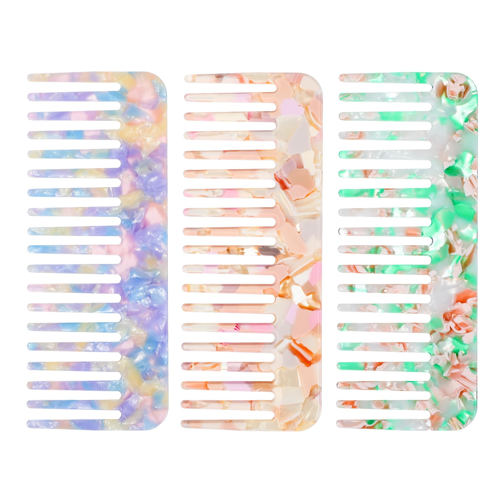 3PCS Comb Wide Tooth,Portable Wide Tooth Combs