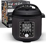 Instant Pot Pro (8 QT) 10-in-1 Pressure Cooker, Slow Cooker, Rice/Grain Cooker, Steamer, Sauté, Sous Vide, Yogurt Maker, Sterilizer, and Warmer, Includes App With Over 800 Recipes, Black 8 Quarts