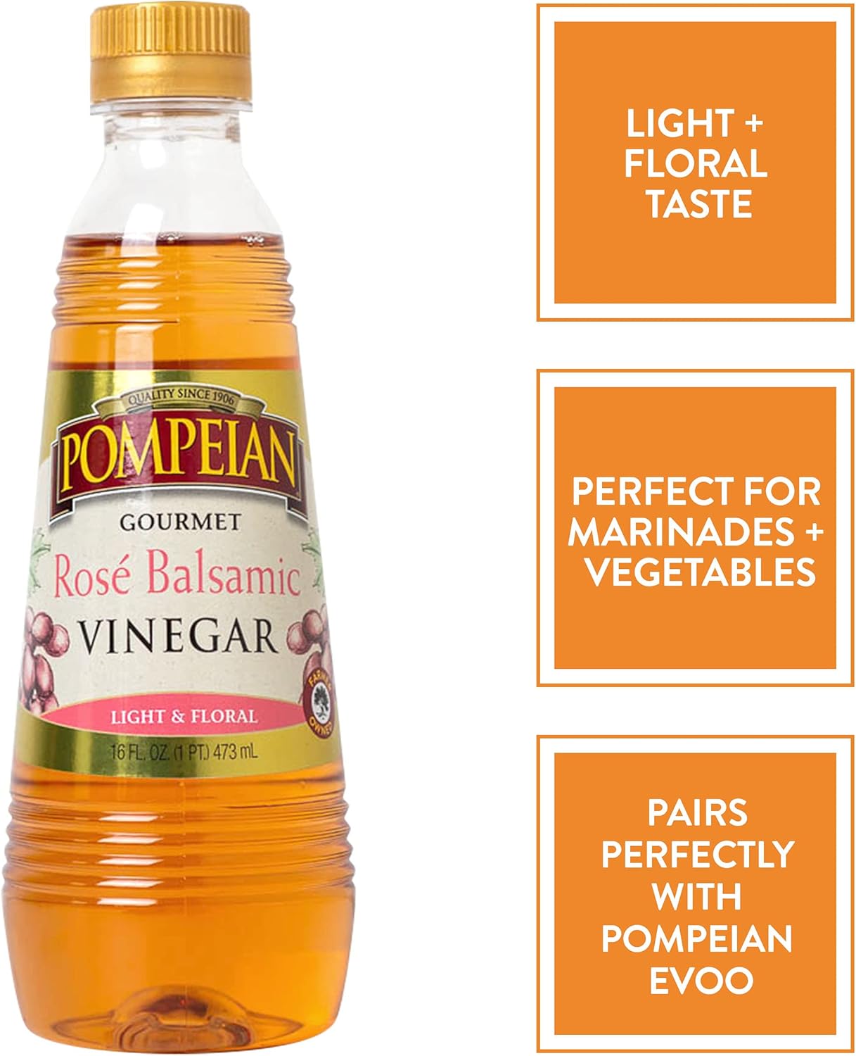 Gourmet Balsic Rosé Vinegar, for Salad Drings,
