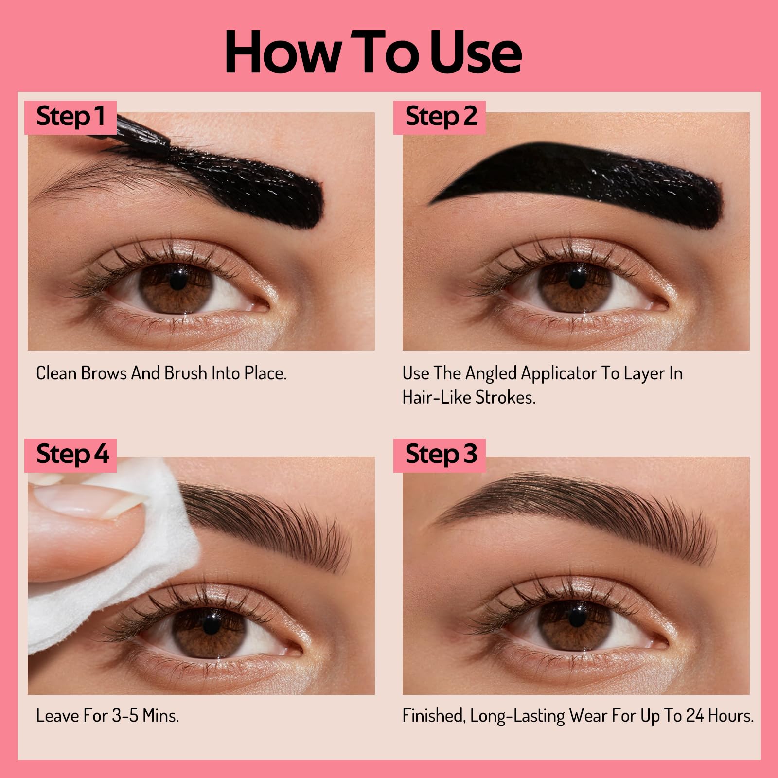 KIMUSE Eyebrow Gel, Tinta per Sopracciglia a Lunga Tenuta, Gel per Sopracciglia Impermeabile, Anti-Transfer, Antisfumatura, 0.17oz