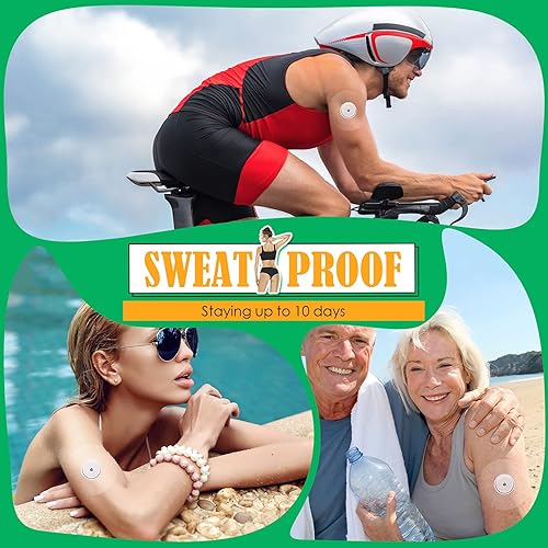 Miniatura 6 de Paquete de 48 parches adhesivos transparentes impermeables para ducha, protectores para sensores CGM, protectores para cinta transparente precortada